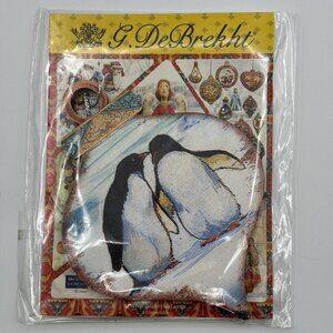 Walt Disney Showcase Penguin Art Christmas Ornament Wooden Hanging by G DeBrekht